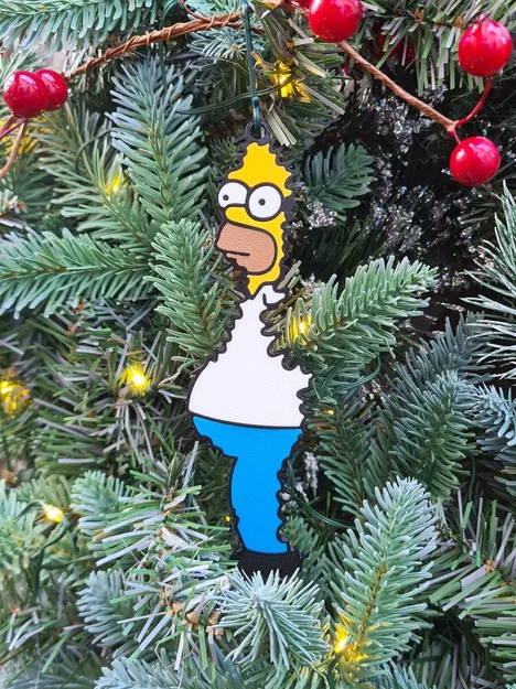 Mô hình trang trí cây thông Homer Simpson (Homer Bush) độc đáo - Image 1