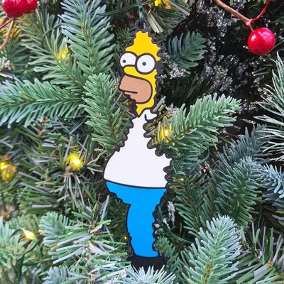 Mô hình trang trí cây thông Homer Simpson (Homer Bush) độc đáo