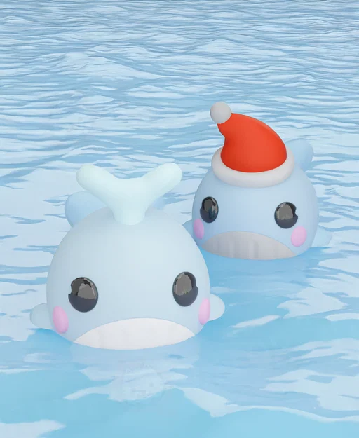 Móc Khóa Cá Voi Dẻo Noel Flexi (Một Màu) - Image 1