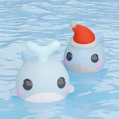 Móc Khóa Cá Voi Dẻo Noel Flexi (Một Màu)