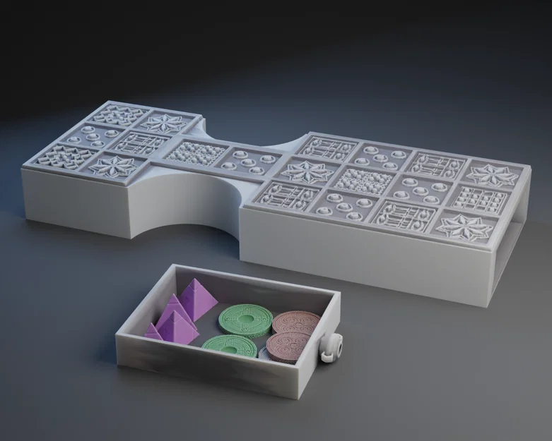 Mô hình bàn cờ Hoàng gia Sumer (Sumerian Game of Ur) in 3D - Image 1
