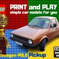 Mô hình xe Volkswagen Polo Pickup tương thích LEGO độc đáo - Thumbnail 1