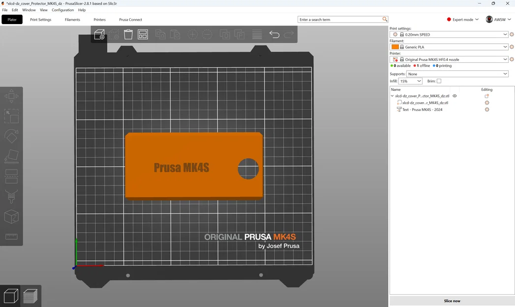Ốp bảo vệ màn hình cho Prusa MK4S (Bản Remix) - Image 2