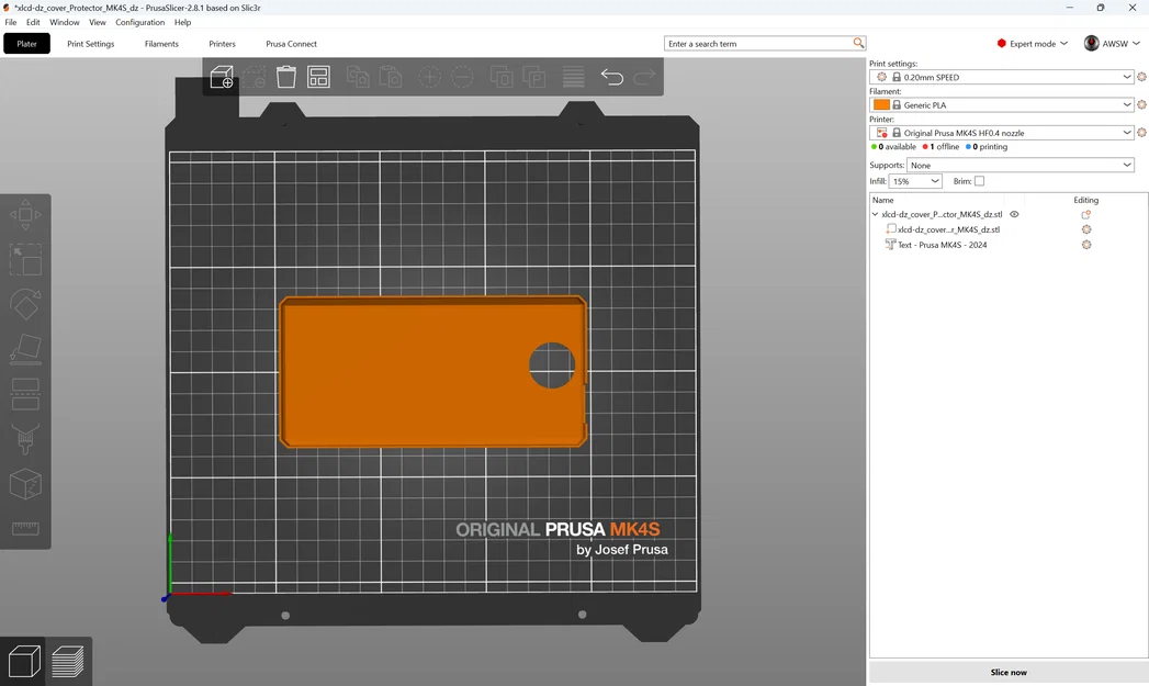 Ốp bảo vệ màn hình cho Prusa MK4S (Bản Remix) - Image 3