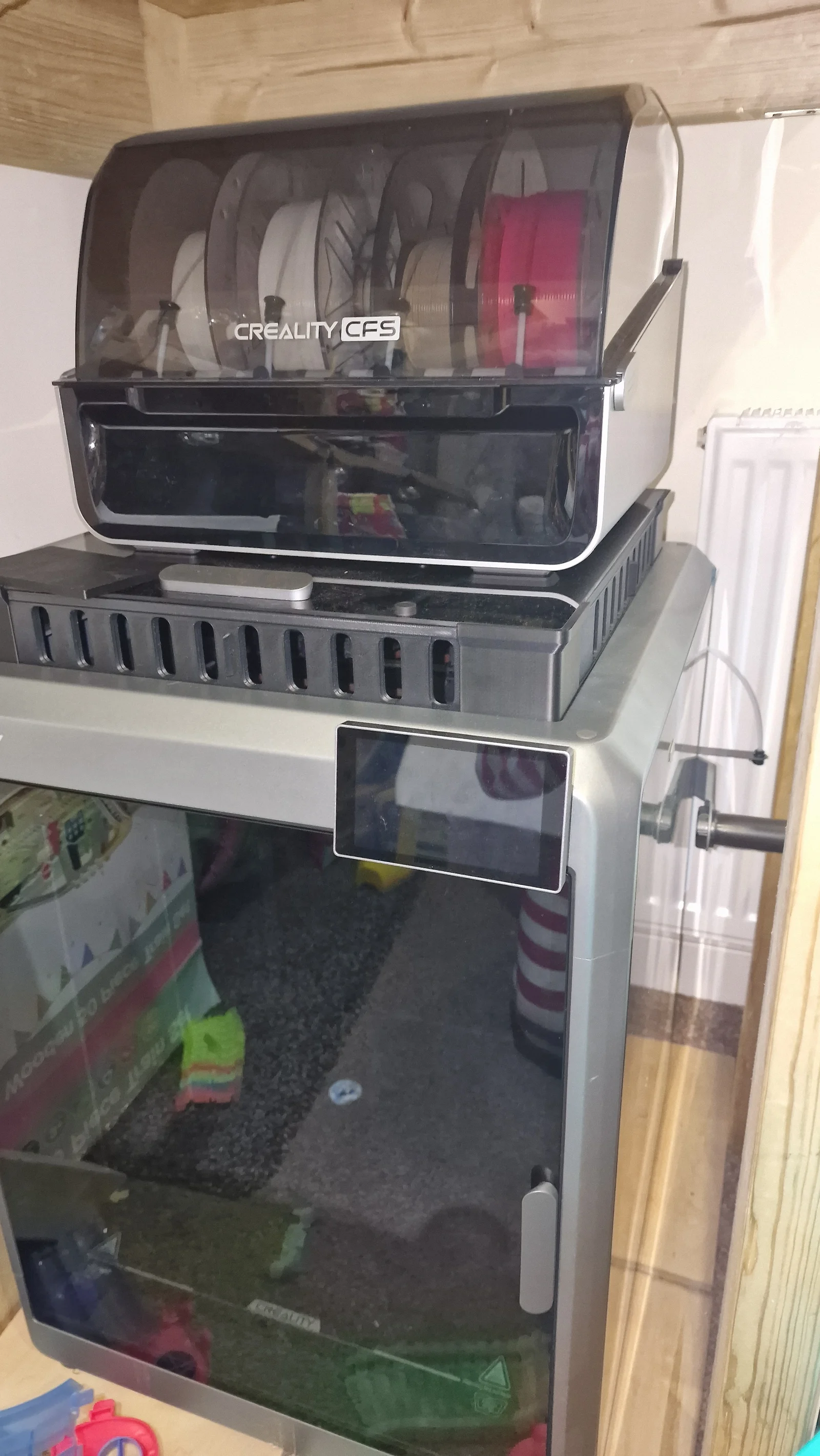 Bộ riser Creality K2 có cửa trượt đóng (slide shuts) 1