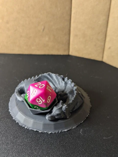 Mô hình rồng ngủ bảo vệ xúc xắc (Sleeping Dragon Dice Guardian) 3D - Image 2