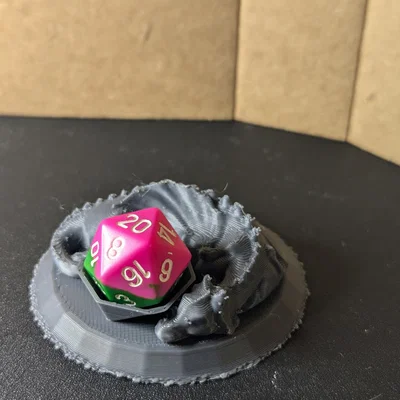 Mô hình rồng ngủ bảo vệ xúc xắc (Sleeping Dragon Dice Guardian) 3D