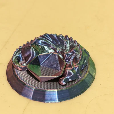 Mô hình rồng ngủ bảo vệ xúc xắc (Sleeping Dragon Dice Guardian) 3D