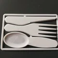 Bộ dụng cụ ăn uống 3D tiện lợi dạng thẻ Credit card cutlery - Thumbnail 2