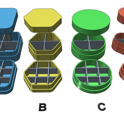 Bộ hộp đa năng có ngăn chia: Giải pháp in 3D lưu trữ đồ nhỏ cực tiện