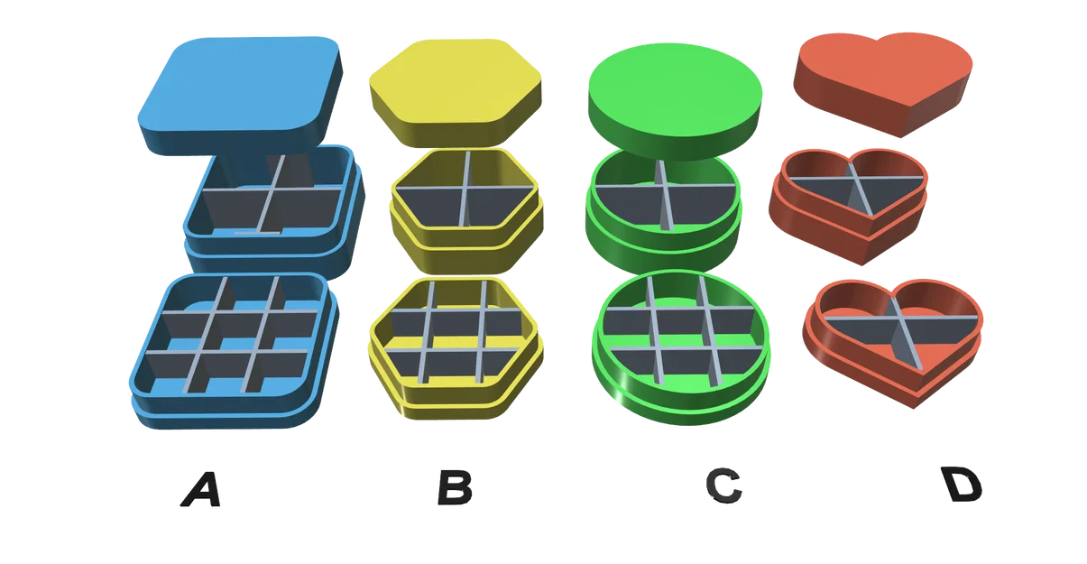 Bộ hộp đa năng có ngăn chia: Giải pháp in 3D lưu trữ đồ nhỏ cực tiện - Image 6