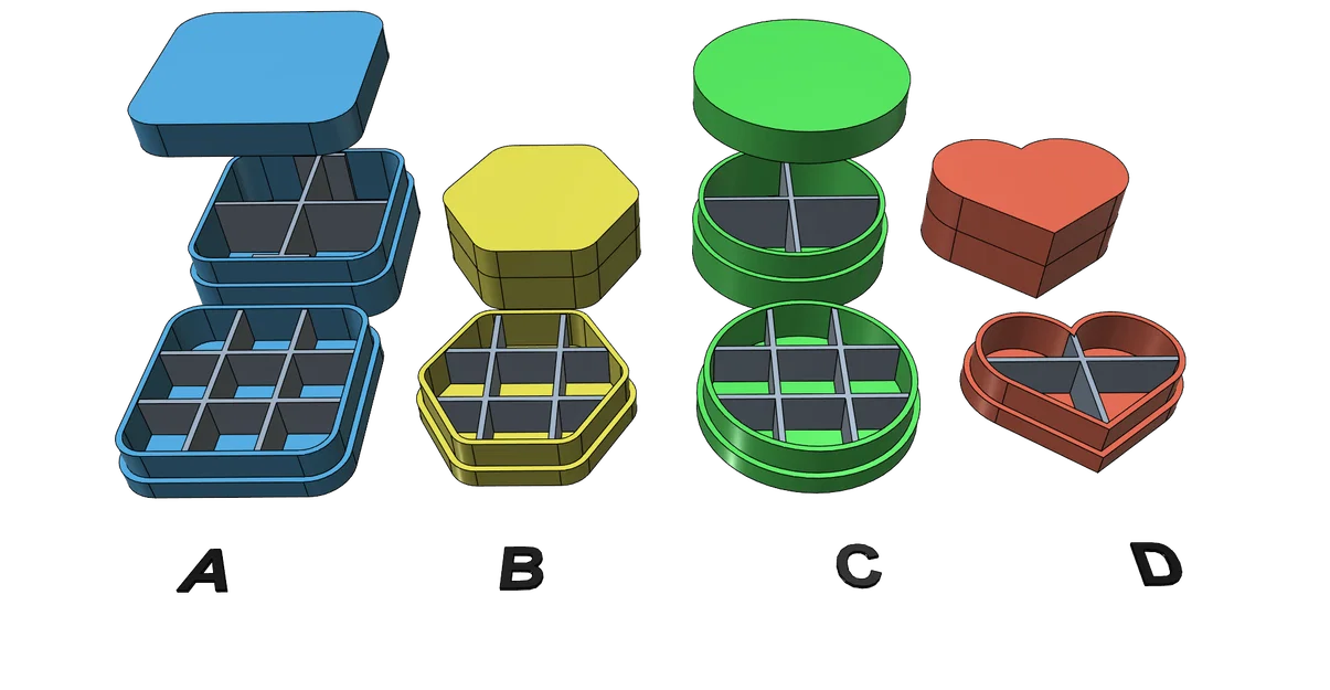 Bộ hộp đa năng có ngăn chia: Giải pháp in 3D lưu trữ đồ nhỏ cực tiện - Image 9