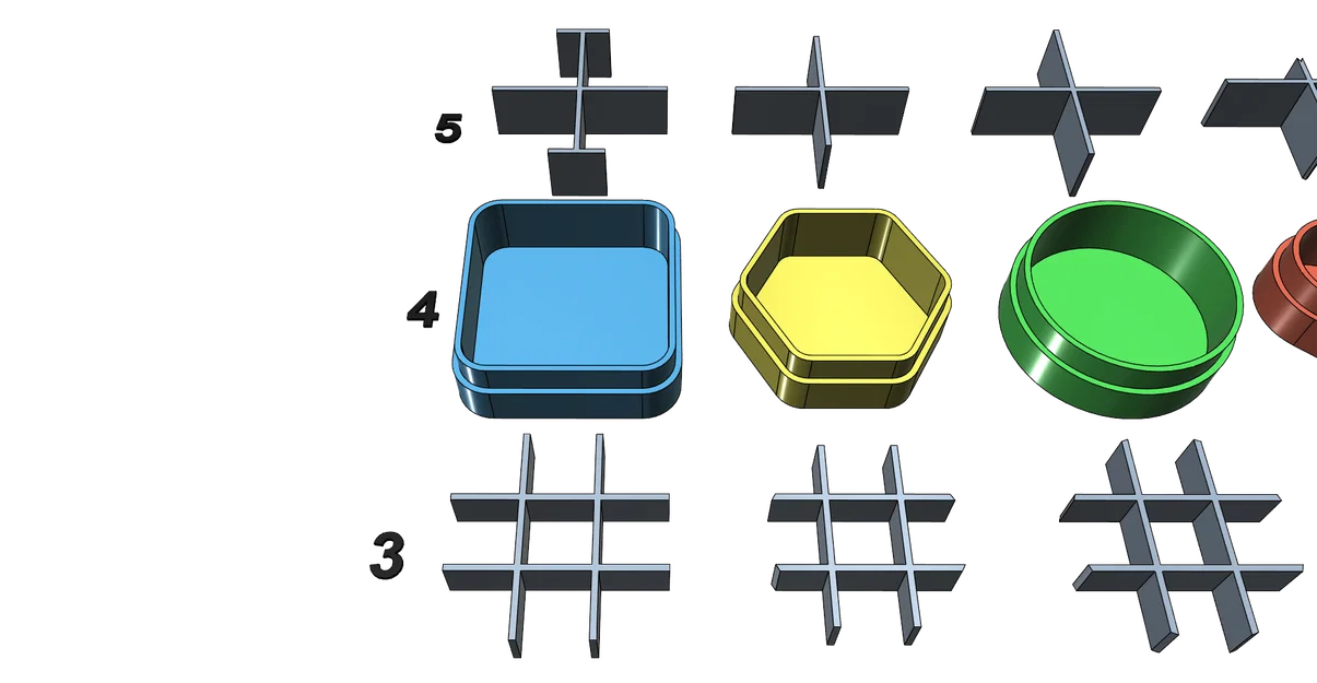 Bộ hộp đa năng có ngăn chia: Giải pháp in 3D lưu trữ đồ nhỏ cực tiện - Image 10