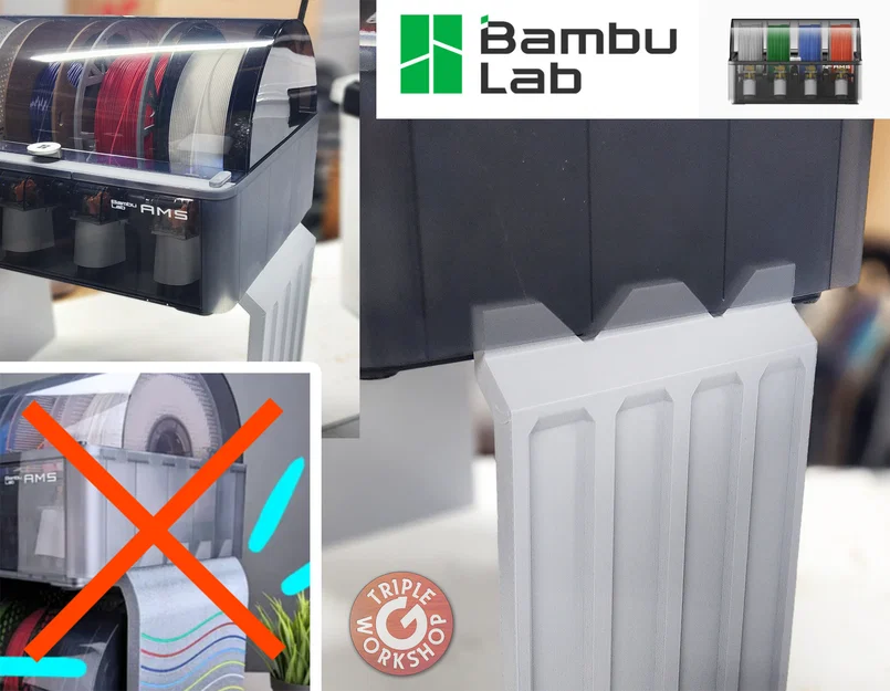Chân đế xếp chồng AMS cho Bambu Lab P1P/X1 (Cảnh báo quan trọng) - Image 1