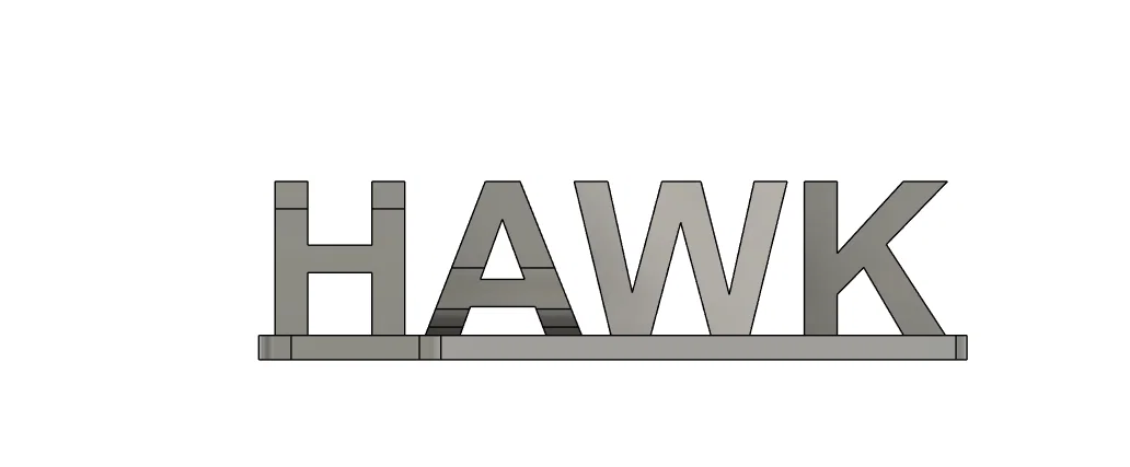 Mô hình trang trí chữ Hawk Tuah 3D - Thiết kế độc đáo cho bàn làm việc - Image 2