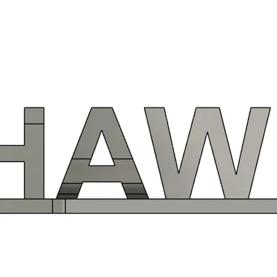 Mô hình trang trí chữ Hawk Tuah 3D - Thiết kế độc đáo cho bàn làm việc