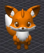 Rox The Fox - Mô hình 3D cáo hoạt hình (Pre Painted) MMU/MMS/AMS - Image 1