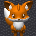 Rox The Fox - Mô hình 3D cáo hoạt hình (Pre Painted) MMU/MMS/AMS