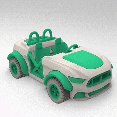 Mô hình xe hơi Car V4 - Bản thiết kế 3D thể thao ấn tượng