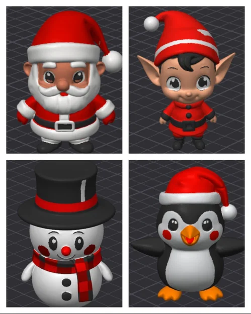 Bộ Nhân Vật Giáng Sinh Cartoon #1 - Cute Xmas MMU/MMS/AMS (Pre-Painted) - Image 2