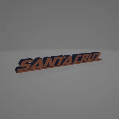 Mô hình trang trí Logo Santa Cruz Bicycles in 3D cực đẹp