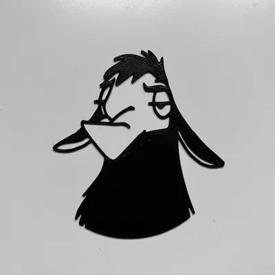 Mô hình trang trí tường Llama dễ thương phong cách 2D