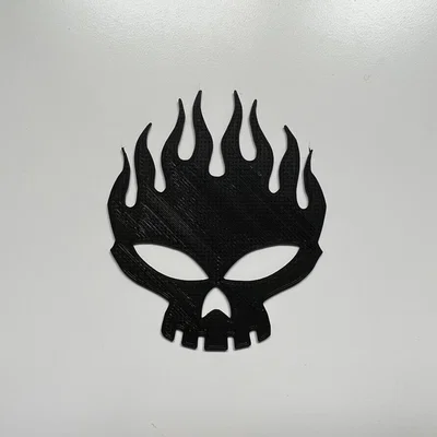 Mô hình 3D trang trí tường logo đầu lâu ban nhạc The Offspring