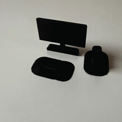 Mô hình bộ máy tính và màn hình Gaming Mini in 3D