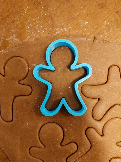 Khuôn cắt bánh quy hình người gừng (Gingerbread Man) in 3D - Image 1