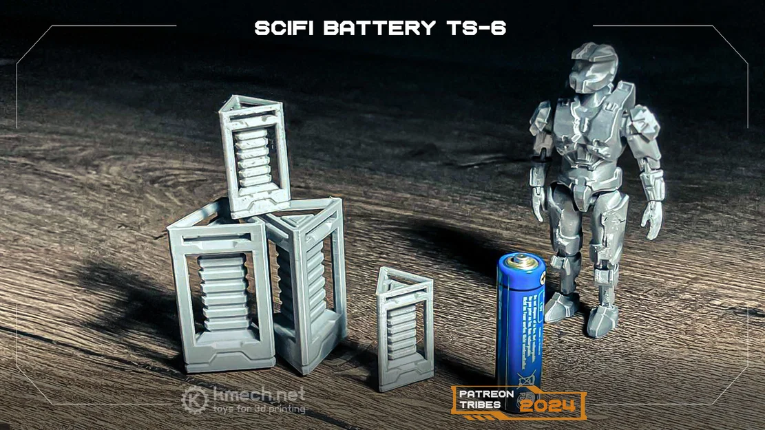 Mô hình pin năng lượng Sci-Fi Battery TS-6 cho sa bàn và tiểu cảnh - Image 1