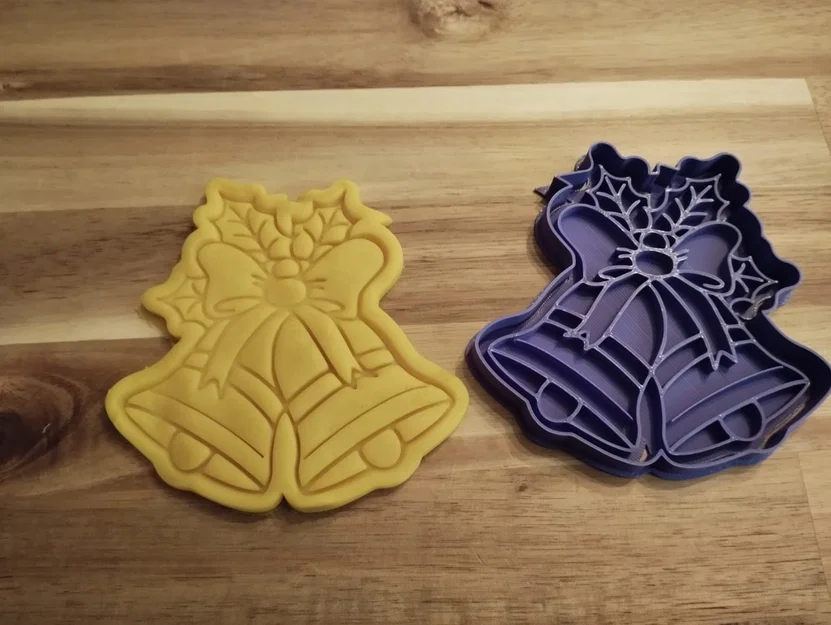 Khuôn cắt bánh quy hình chuông Giáng sinh 3D - Image 1