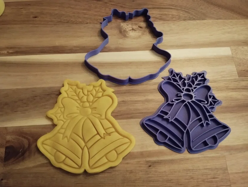 Khuôn cắt bánh quy hình chuông Giáng sinh 3D - Image 2