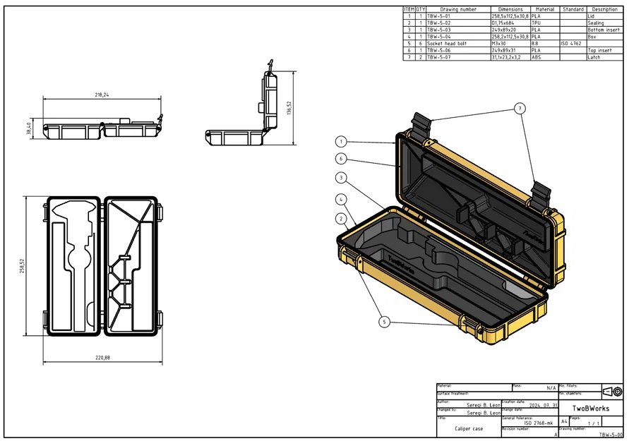 Hộp đựng thước kẹp bền bỉ (Rugged caliper case) - Image 2