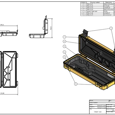 Hộp đựng thước kẹp bền bỉ (Rugged caliper case)