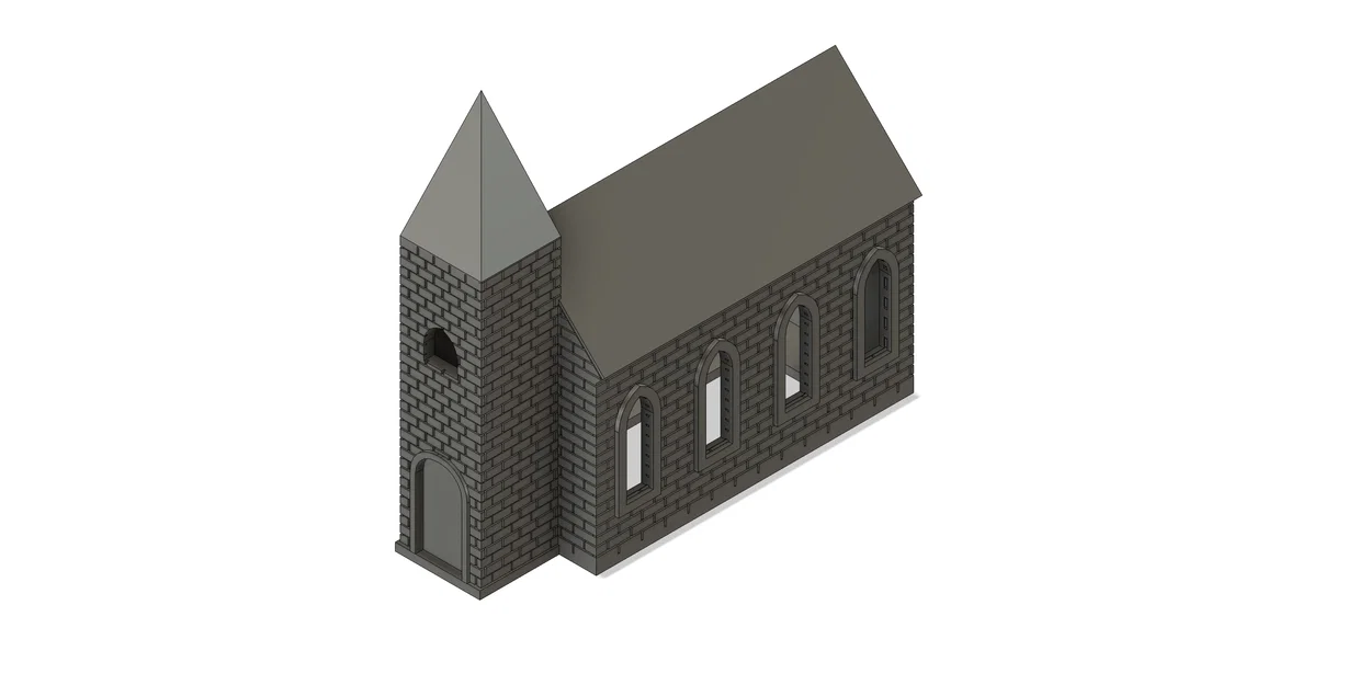 Mô hình nhà thờ cổ điển để in 3D chi tiết sắc nét - Image 1