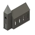 Mô hình nhà thờ cổ điển để in 3D chi tiết sắc nét - Thumbnail 1