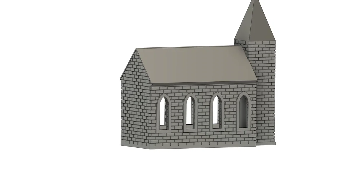 Mô hình nhà thờ cổ điển để in 3D chi tiết sắc nét - Image 2