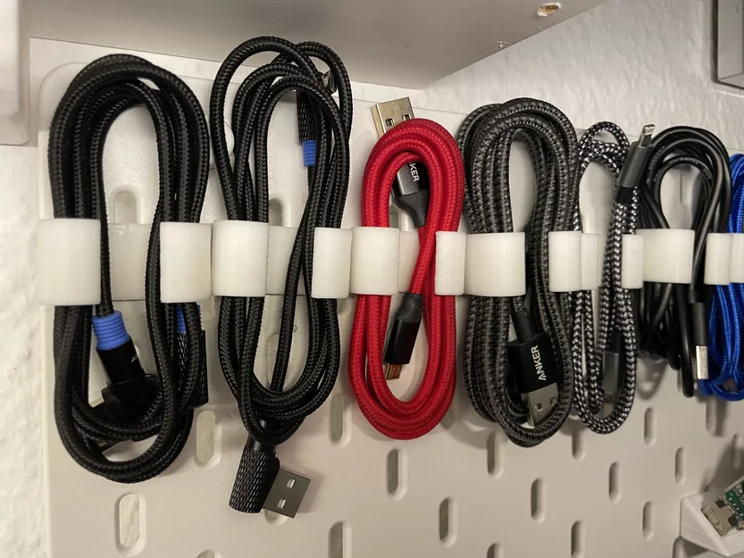 Móc treo dây USB cho Ikea Skadis (USB-Cable Hook) - Image 1