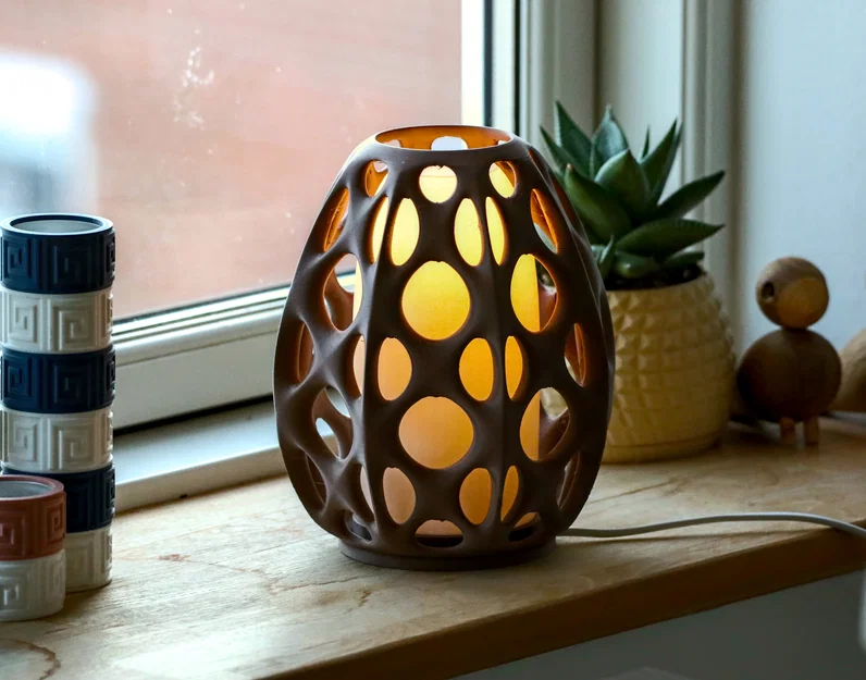 Lamp V7 – Đèn hình trứng lỗ Voronoi - Image 3
