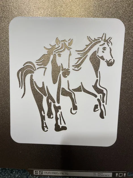 2x Ngựa Đang Chạy - Khuôn Stencil Template để vẽ & sơn - Image 1