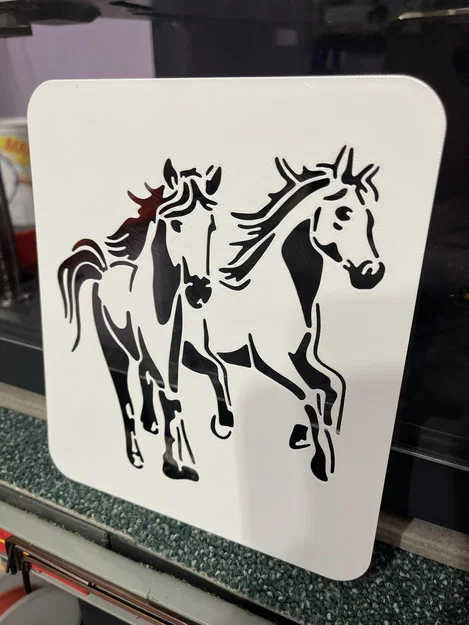 2x Ngựa Đang Chạy - Khuôn Stencil Template để vẽ & sơn - Image 2