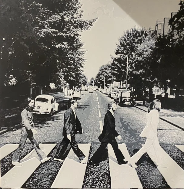 ABBEY ROAD - Bìa album The Beatles (Mô hình 2 màu) - Image 1