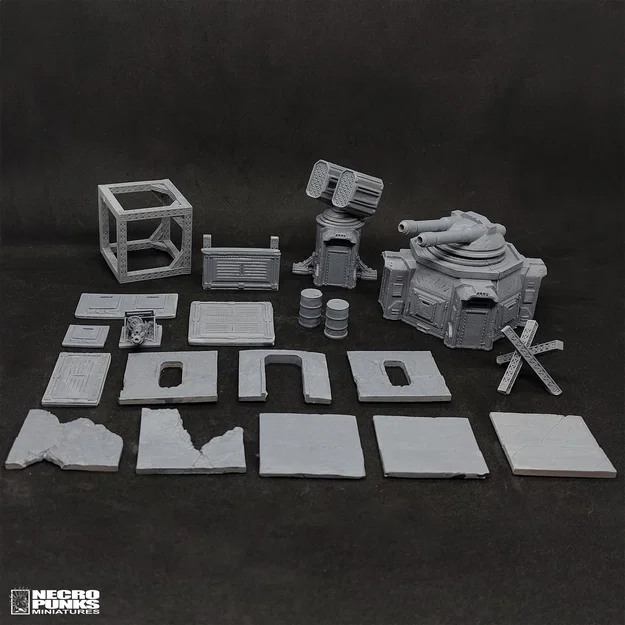 CYBERPUNK WARFARE ASSETS - FREE!! (Tặng hơn 50 STL dựng chiến trường) - Image 15