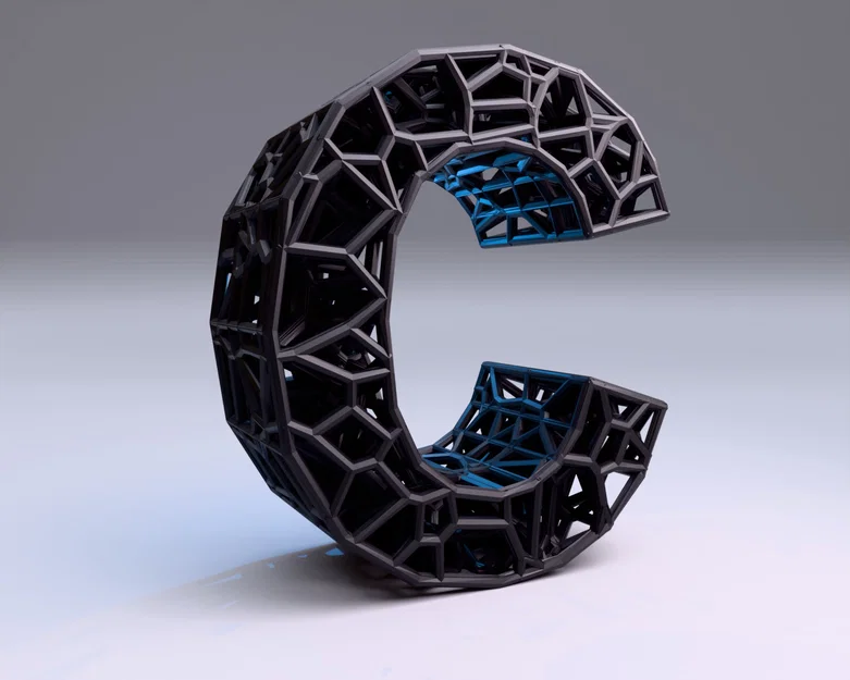 Bộ Chữ Cái và Số 3D Kiểu Voronoi Độc Đáo Để Trang Trí - Image 3