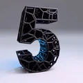 Bộ Chữ Cái và Số 3D Kiểu Voronoi Độc Đáo Để Trang Trí - Thumbnail 5