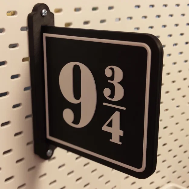 Bảng Hiệu Sân Ga 9 3/4 Harry Potter - Tương Thích Ikea Skadis - Image 1