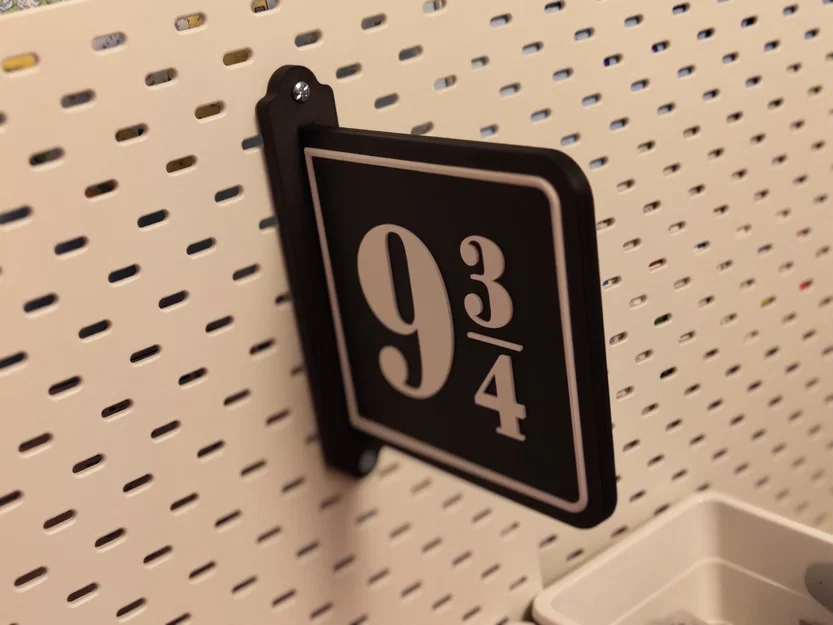 Bảng Hiệu Sân Ga 9 3/4 Harry Potter - Tương Thích Ikea Skadis - Image 4