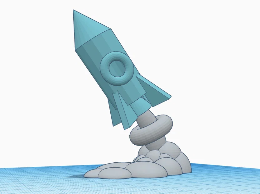 Mô hình tên lửa đang phóng (Start rakety) - Đồ trang trí in 3D độc đáo - Image 2