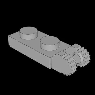 Mảnh ghép bản lề 1x2 tương thích Lego in 3D (44302a.dat)