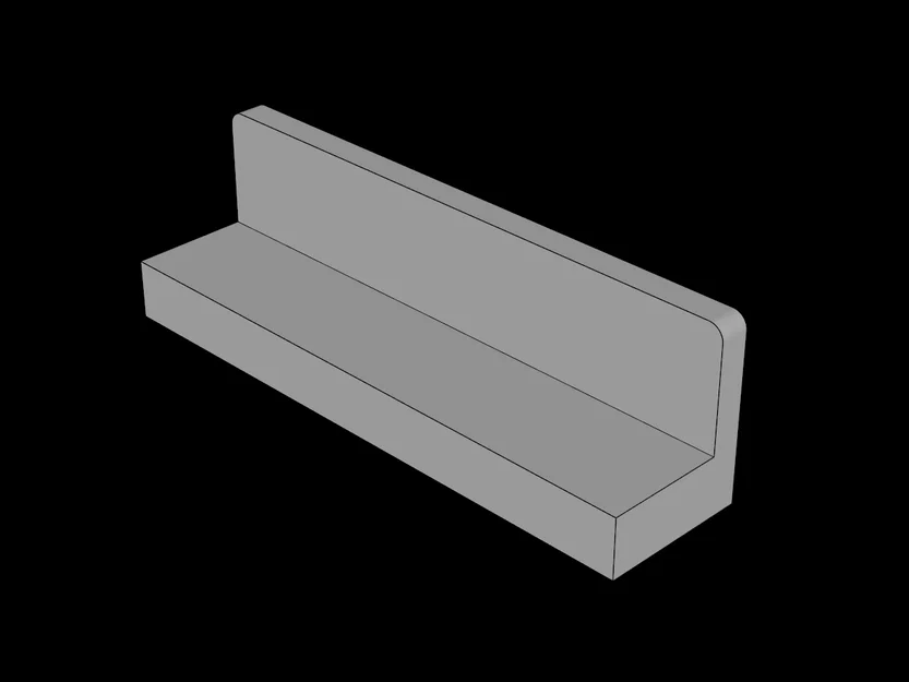 Tấm panel 1x4x1 in 3D tương thích với Lego (Góc bo tròn) - Image 1